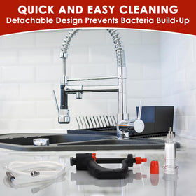 Dreyoo 33-46 inch hose extends reach for large roasts and turkeys.