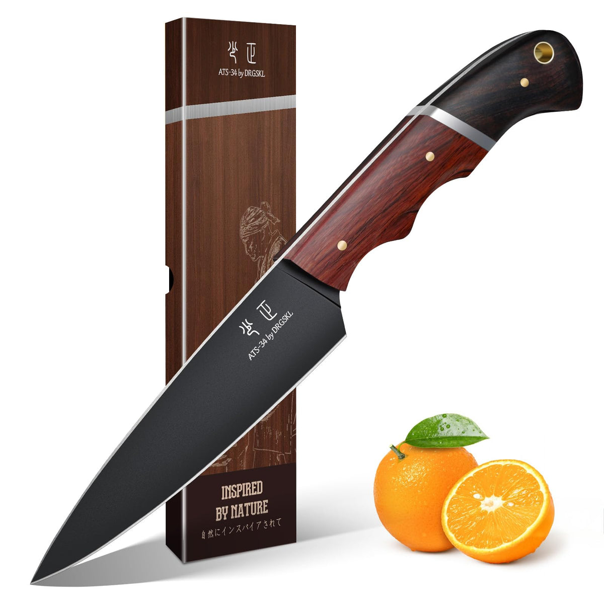 DRGSKL 5 inch kitchen utility knife for precise fruit and vegetable prep