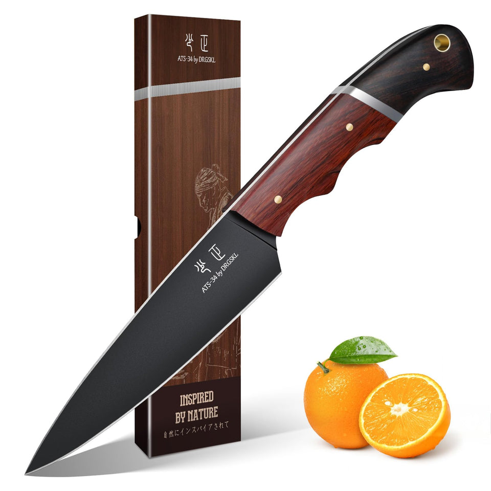 DRGSKL 5 inch kitchen utility knife for precise fruit and vegetable prep
