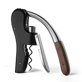 Drincarier wine bottle opener with vertical lever for effortless uncorking.
