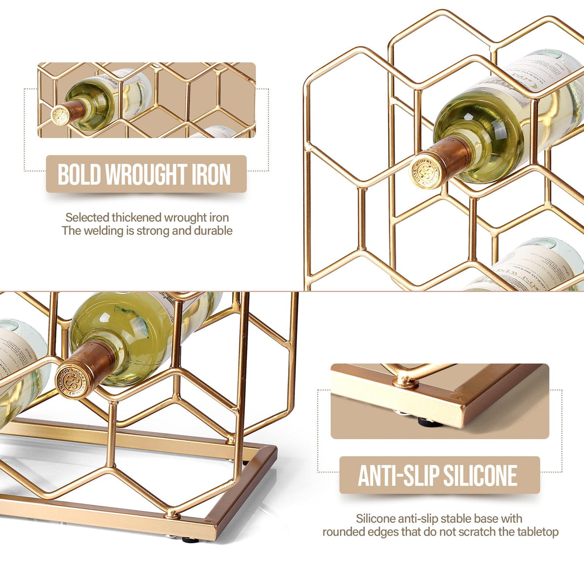 Drincarier wine storage rack grid of slots for bottles
