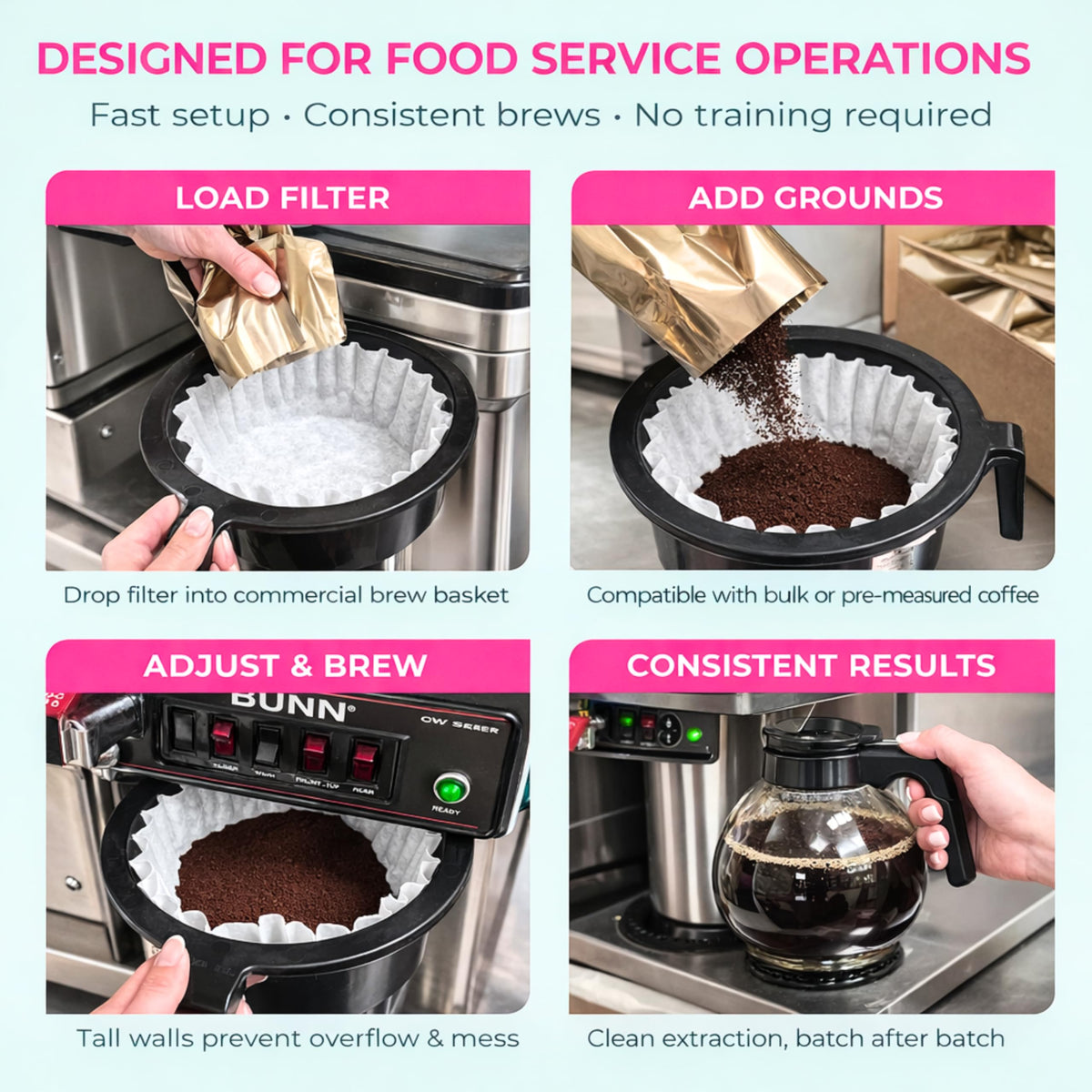 Katy's premium filter paper enables cleaner brews and sediment capture