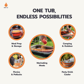 Drip EZ non-slip base keeps the tub steady on the counter