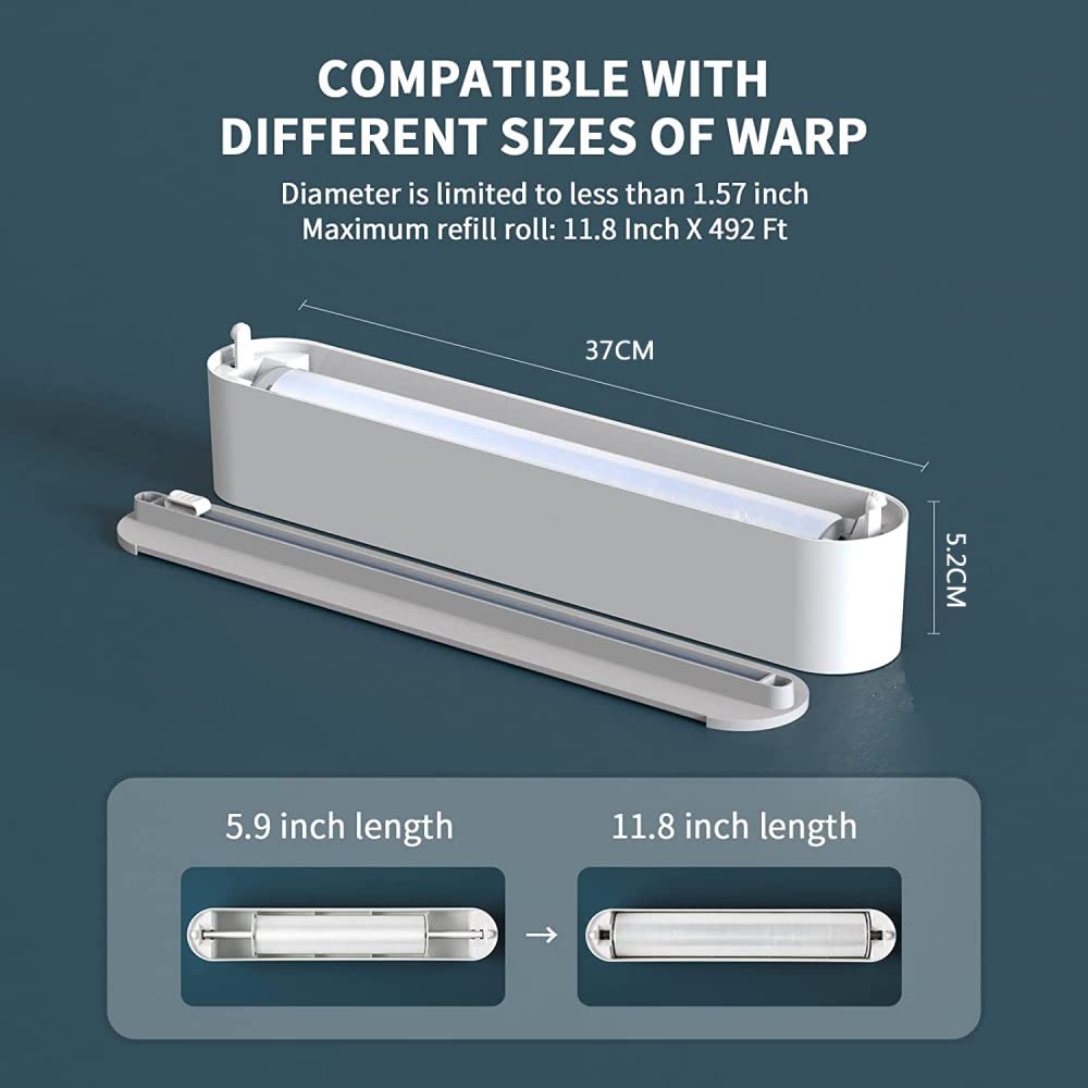 DriveLink wrap dispenser fridge mount keeps rolls handy on the fridge side