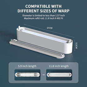 DriveLink wrap dispenser fridge mount keeps rolls handy on the fridge side