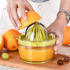 Drizom juicer large 3-claw reamer handles oranges.
