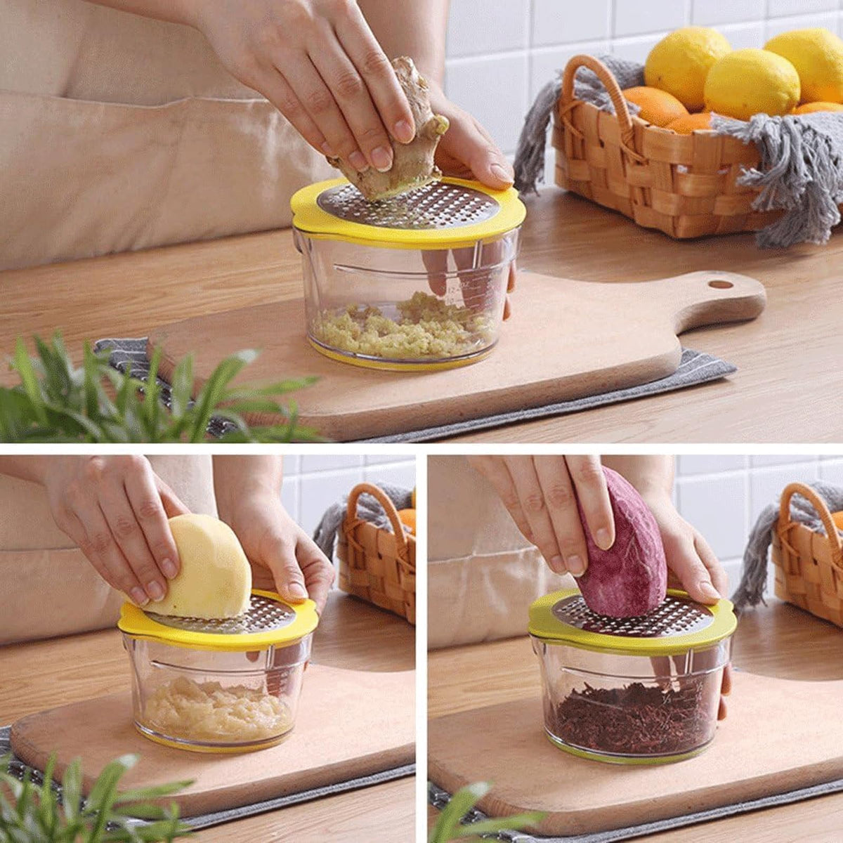 Drizom anti-slip silicone base keeps squeezer steady.