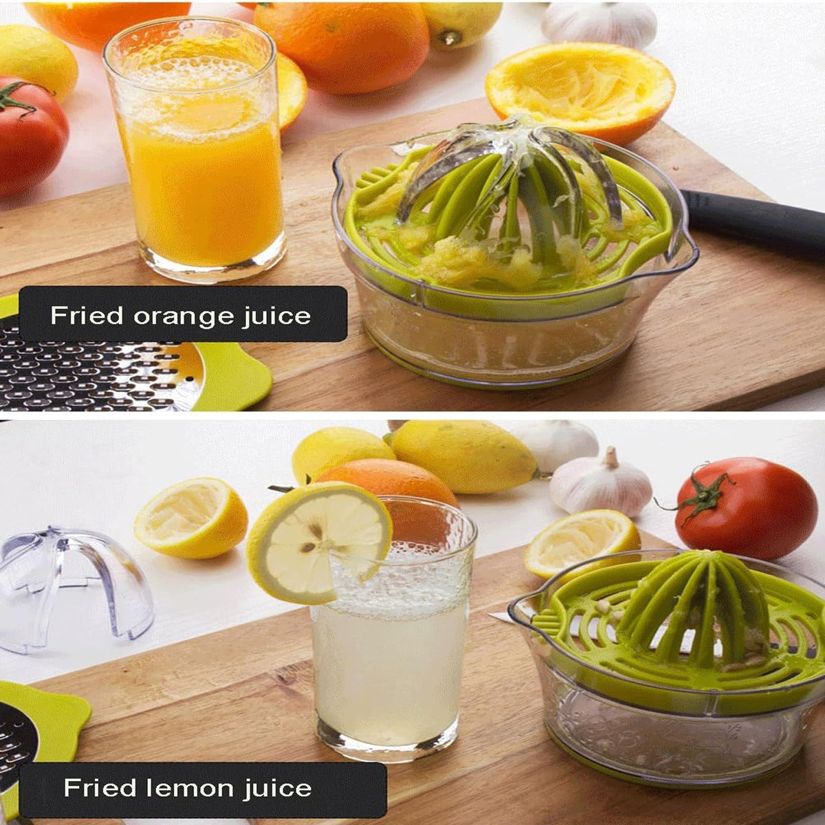 Drizom dishwasher-safe citrus squeezer for quick cleanup.
