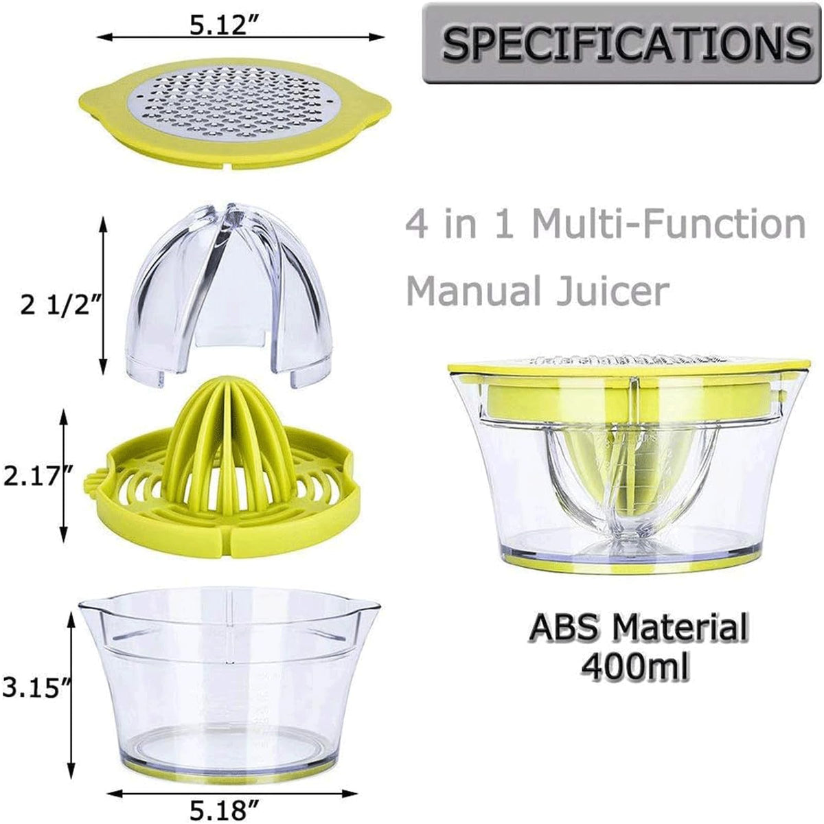 Drizom citrus juicer flip-top design saves cabinet space.