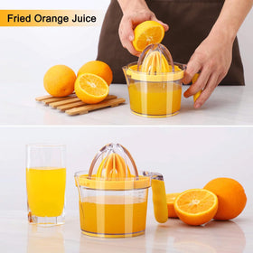 Drizom juicer uses multi-size reamers to extract juice from lemons, limes, and oranges.