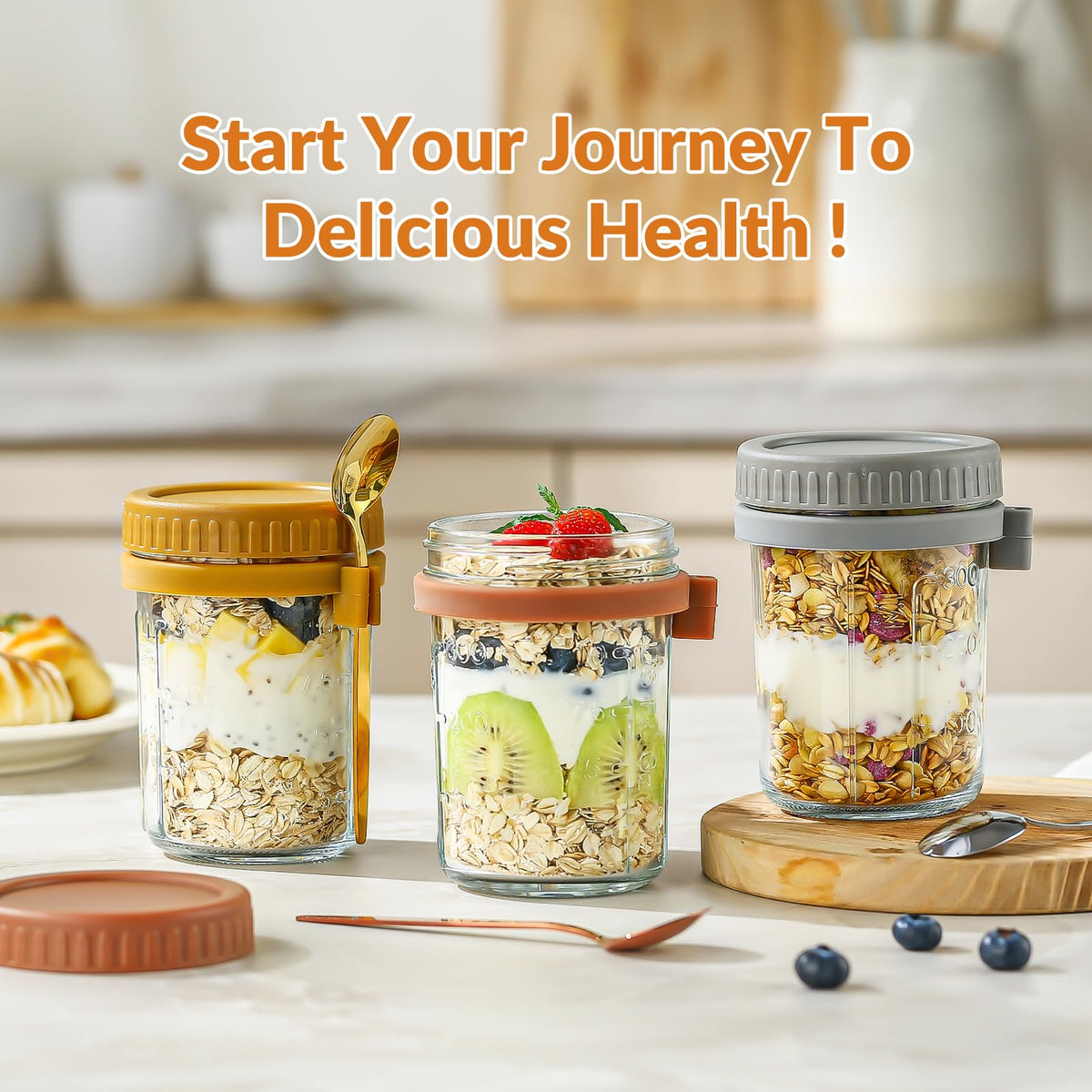 DRKIO dishwasher-safe and freezer-safe jars for easy cleanup and storage