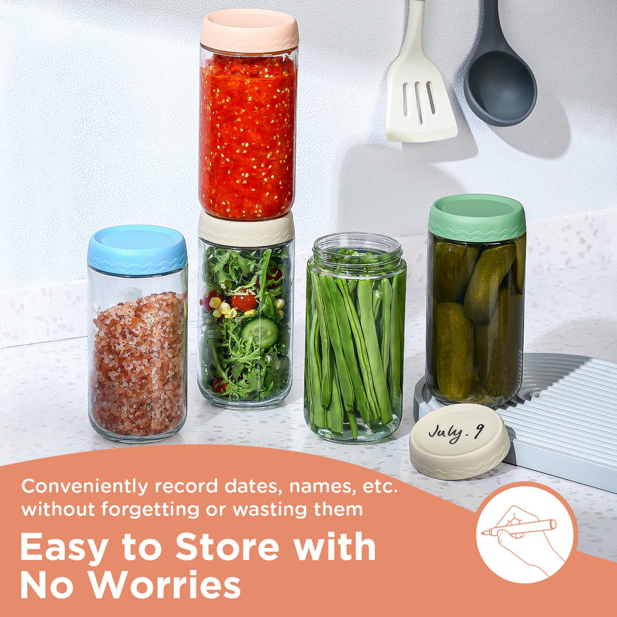 DRKIO glass jars undergoing a dishwasher cycle for effortless cleaning.