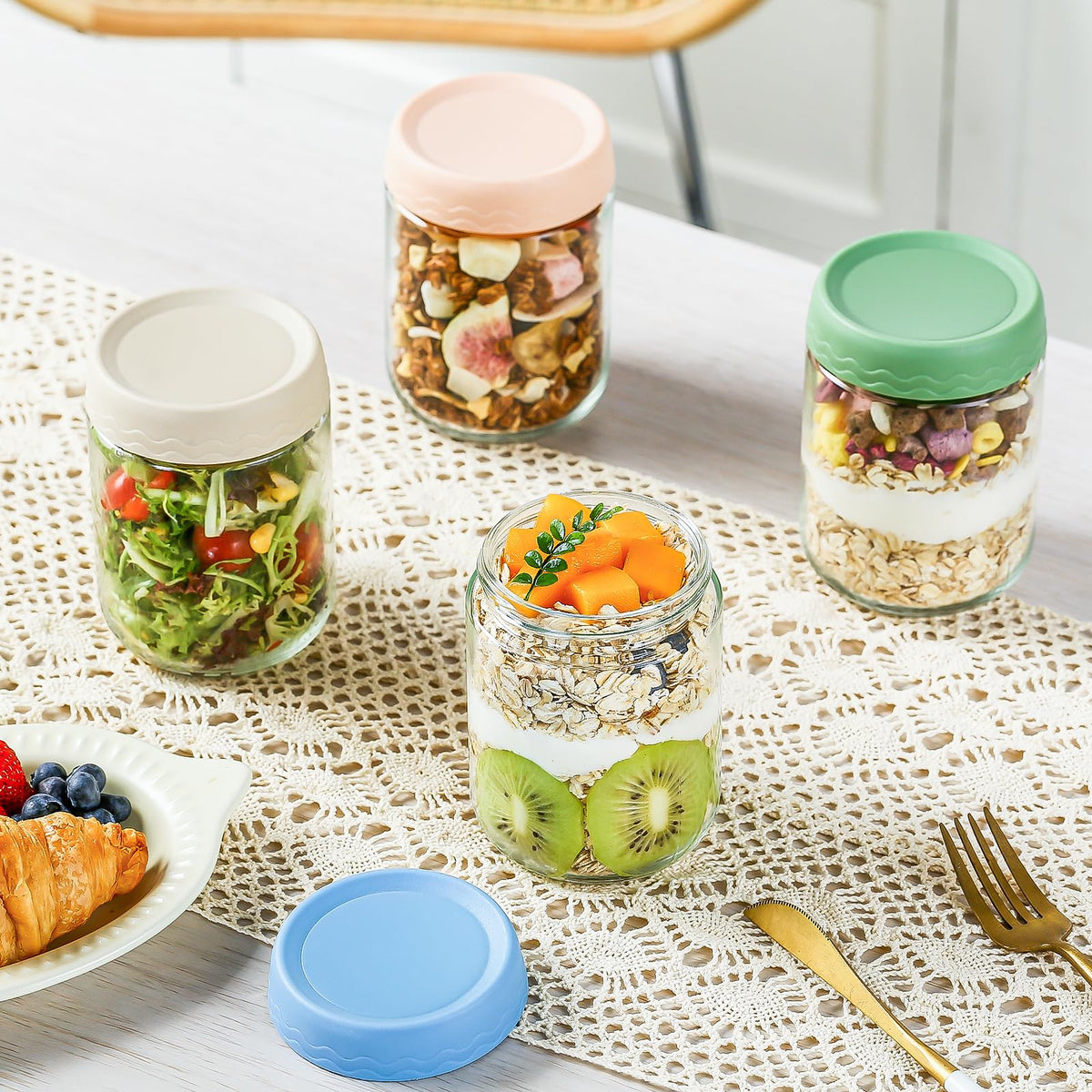 DRKIO dishwasher-safe jars for effortless cleanup.