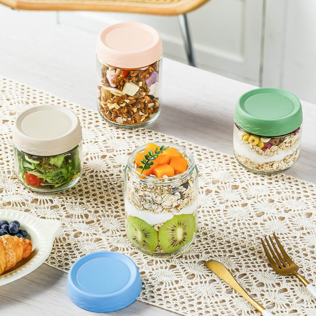 DRKIO versatile jars for yogurt, oats, sauces, and snacks.