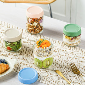 DRKIO versatile jars for yogurt, oats, sauces, and snacks.