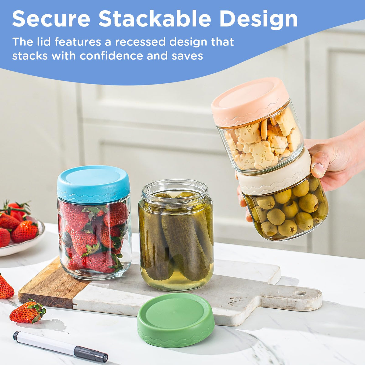 DRKIO stackable design saves space and stays stable.