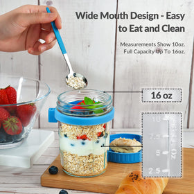 Built-in spoon holder keeps utensils ready