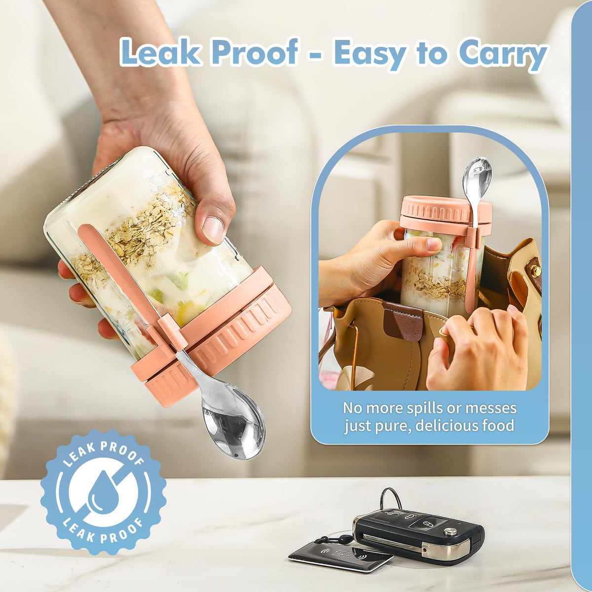 DRKIO silicone seal on lid prevents leaks and keeps contents fresh.