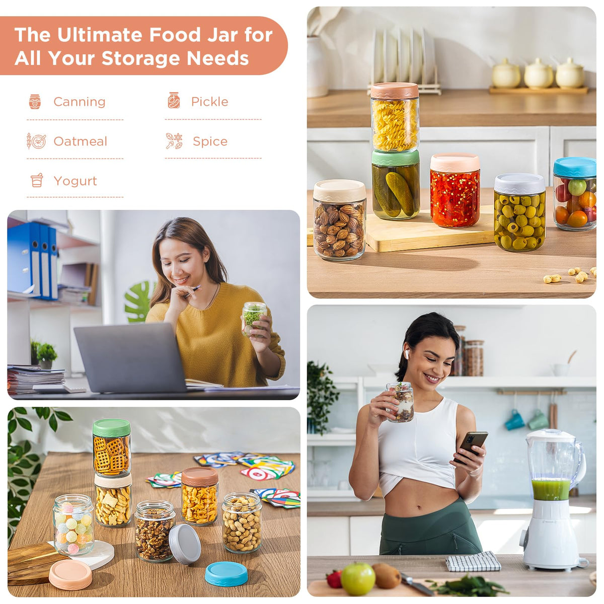 DRKIO stackable design saves fridge and pantry space.