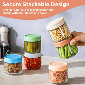DRKIO textured lids provide grip for easy opening and handling