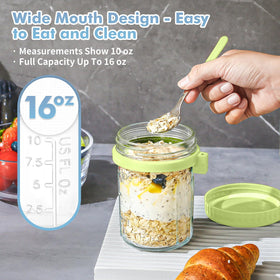 DRKIO jar with measurement markings for portion control.