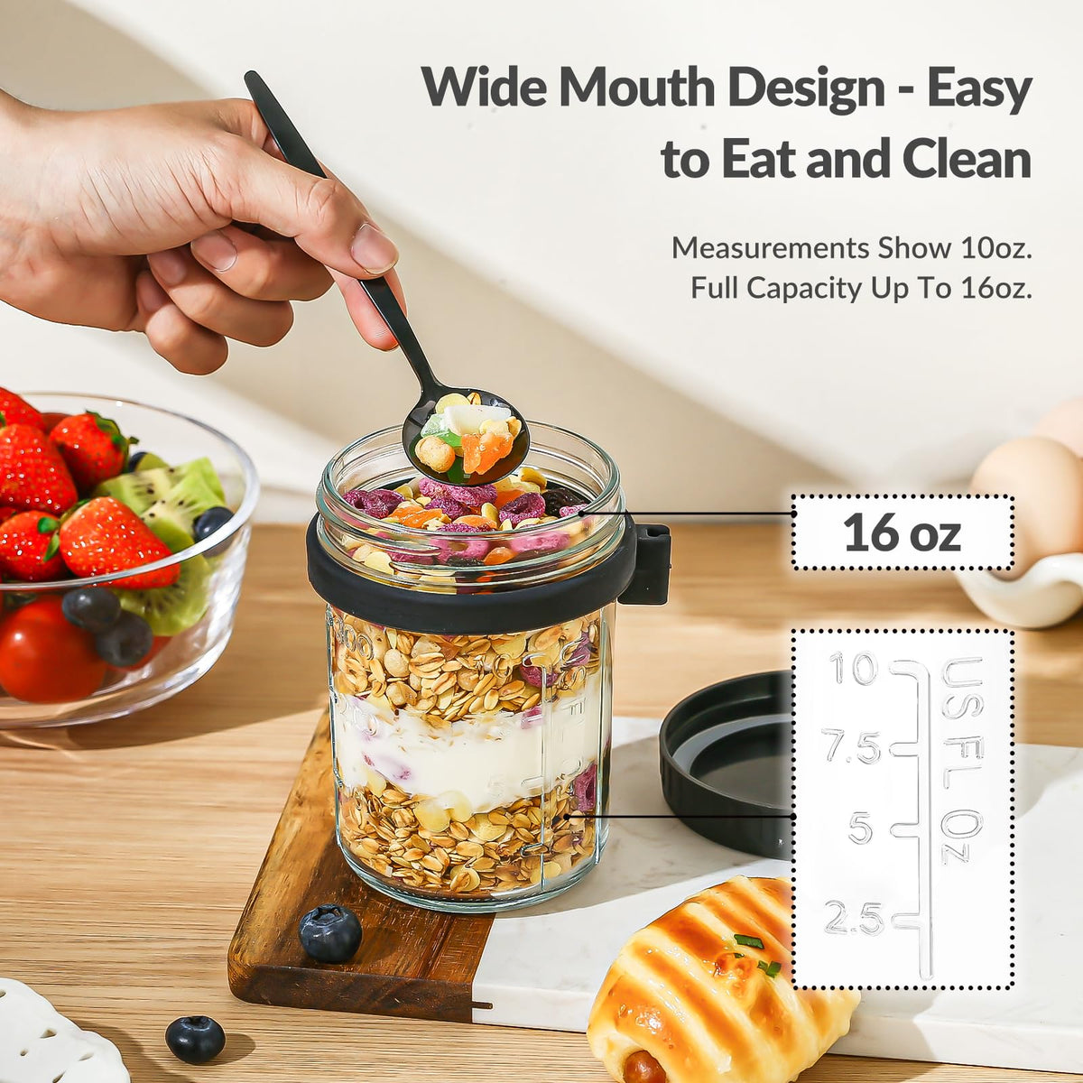 DRKIO wide-mouth jars simplify filling, eating, and cleaning