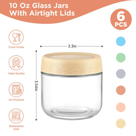DRKIO wide-mouth glass jar clearly shows contents for fridge organization