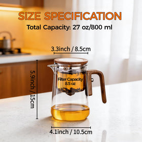 DRNKNSTX Enchanted Tea Pot borosilicate glass resists temperature changes.