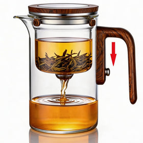 DRNKNSTX Enchanted Tea Pot shows clear glass for precise brewing control.