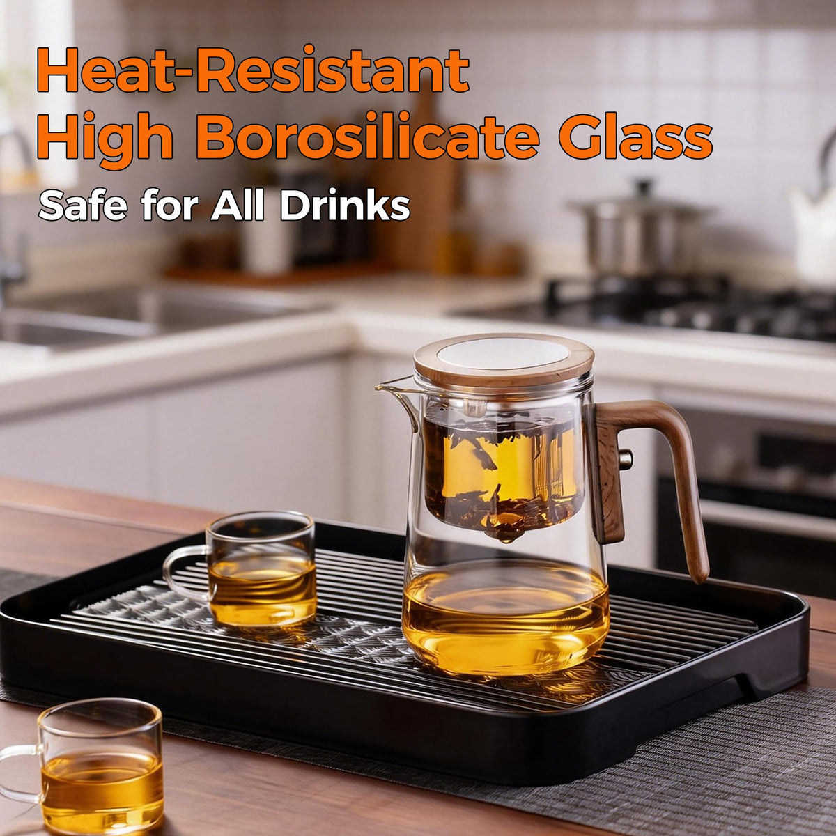 DRNKNSTX Enchanted Tea Pot detachable 3-piece design simplifies cleaning.
