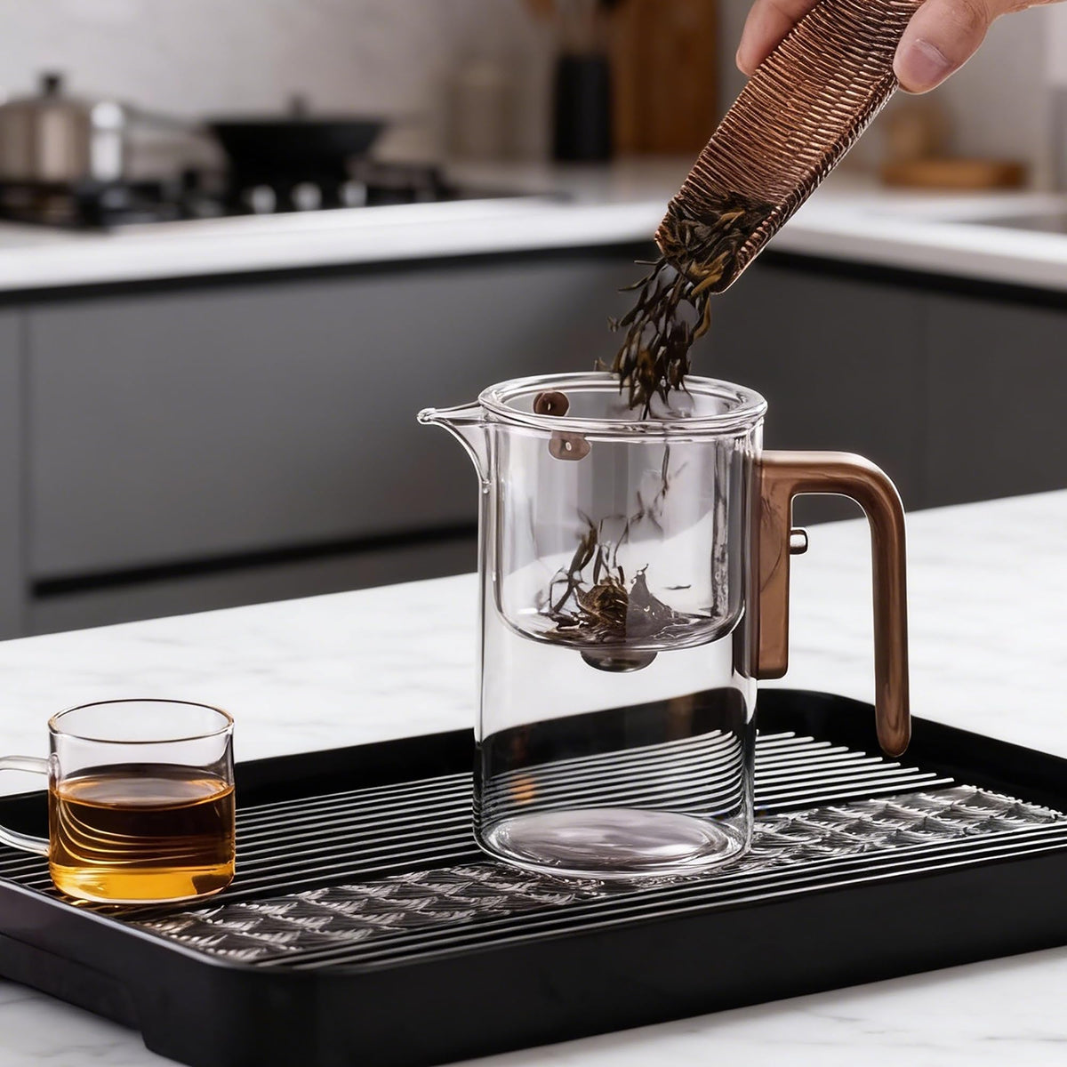 DRNKNSTX Enchanted Tea Pot easy clean three piece design for long lasting use.