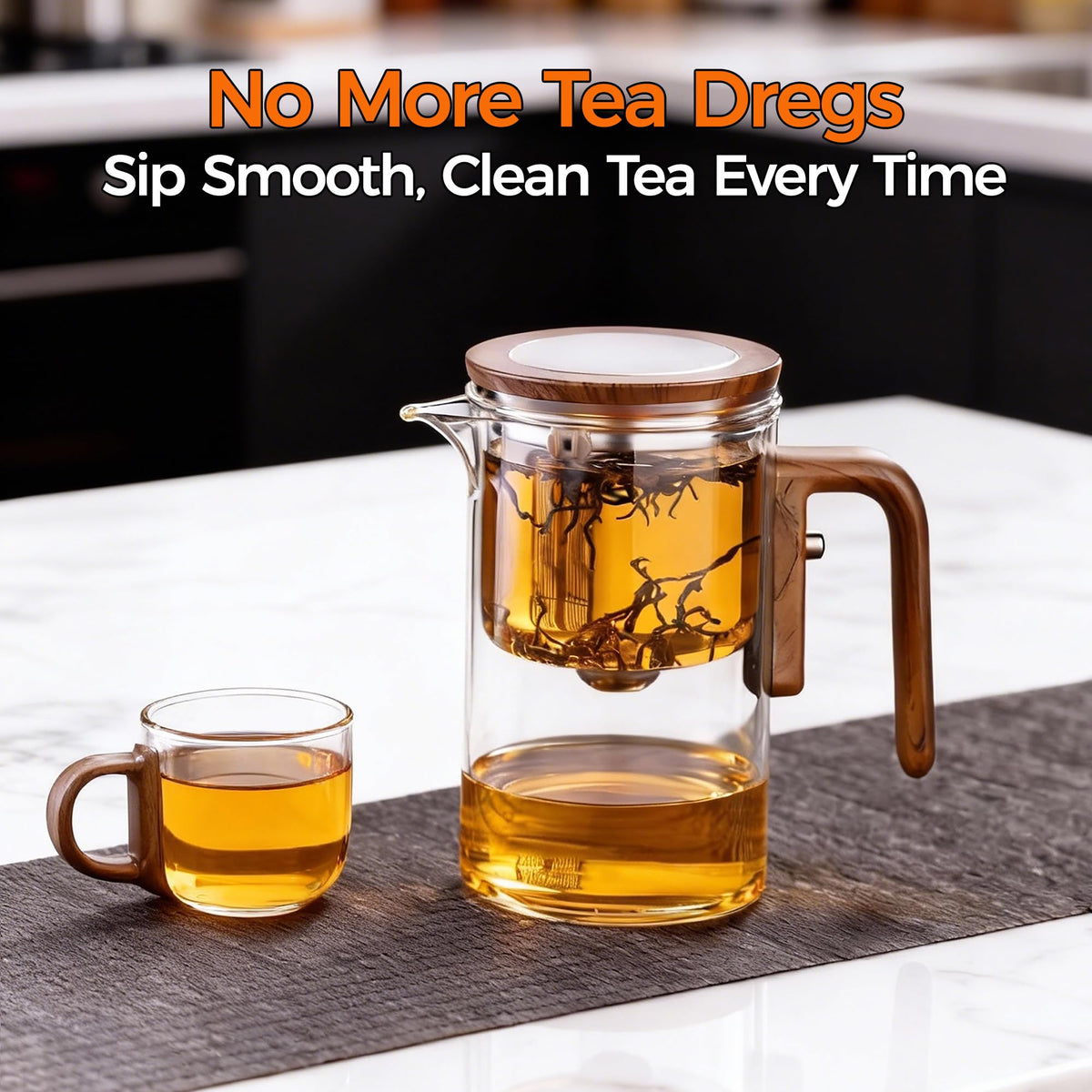 DRNKNSTX Enchanted Tea Pot strainer system for customizable flavor strength.