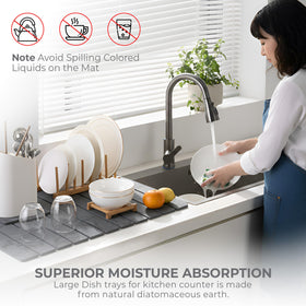 Dropereum wide-application drying mat doubles as bath mat or plant saucer.