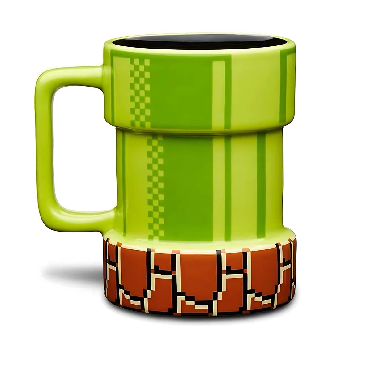 Drtupe Super Mario Warp Pipe mug in green, 15 oz, ideal for daily coffee ritual