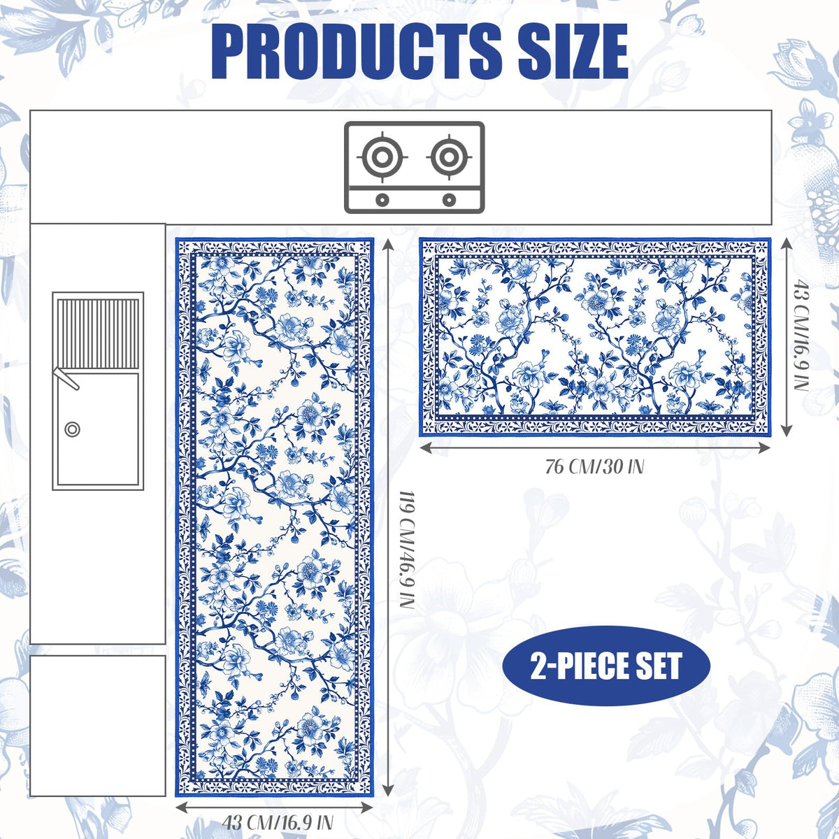 Drydiet kitchen mat with non-slip backing for stable placement.
