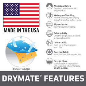 Machine washable Drymate indigo liner, easy to clean and hang dry.