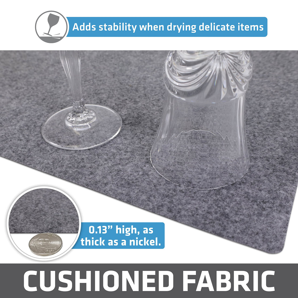 Drymate Premium Shelf Liner is machine washable for easy cleaning