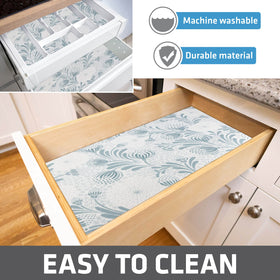Drymate liner labeled Made in USA with recycled fibers used in the fabric.