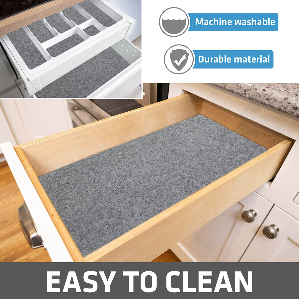 Drymate Premium Shelf Liner made in the USA from recycled materials