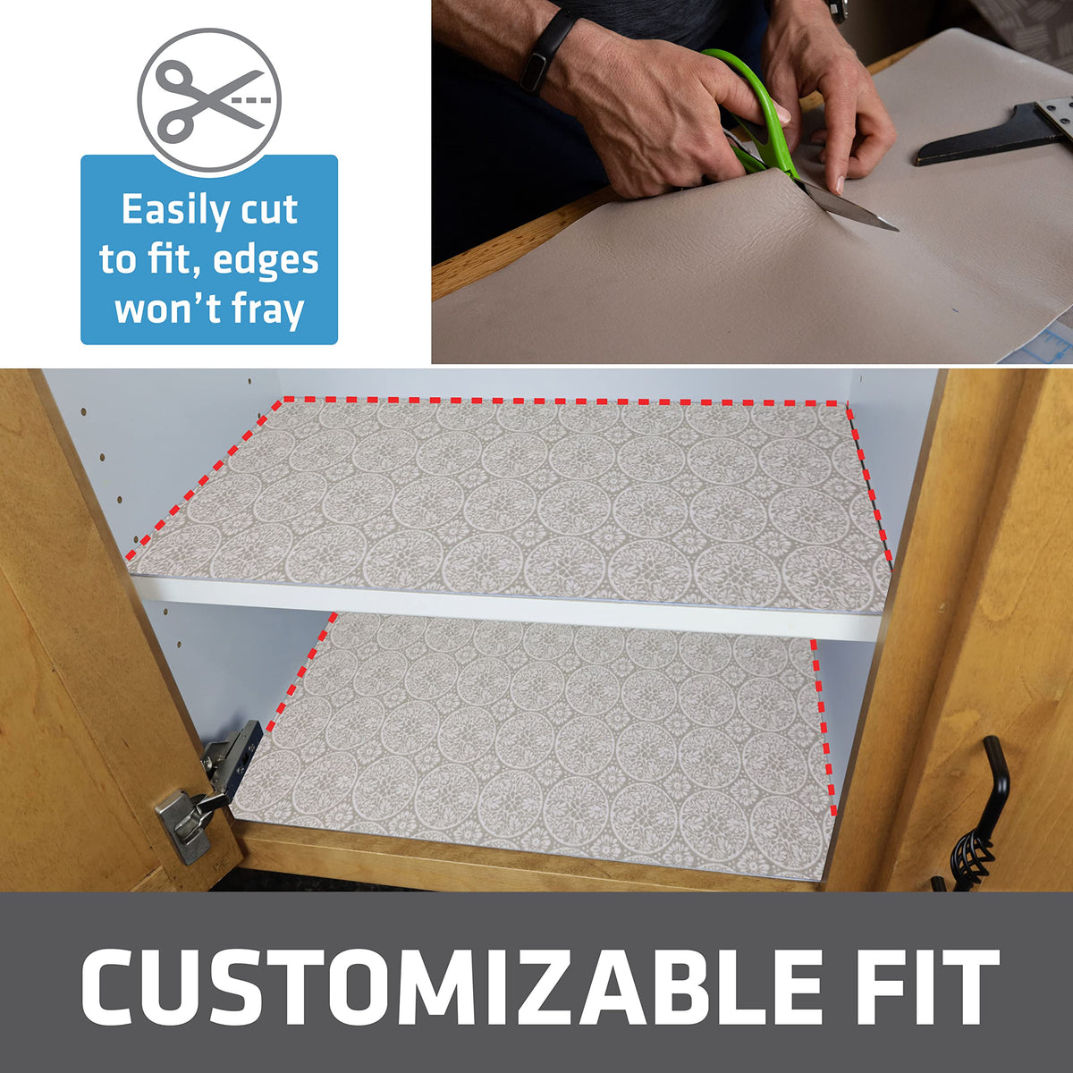 Drymate Premium liner slip-resistant bottom keeps it in place.