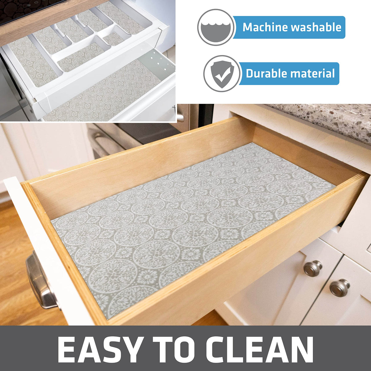 Drymate Premium liner is machine washable for easy cleaning.