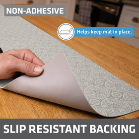 Drymate Premium liner waterproof backing prevents spills from seeping.