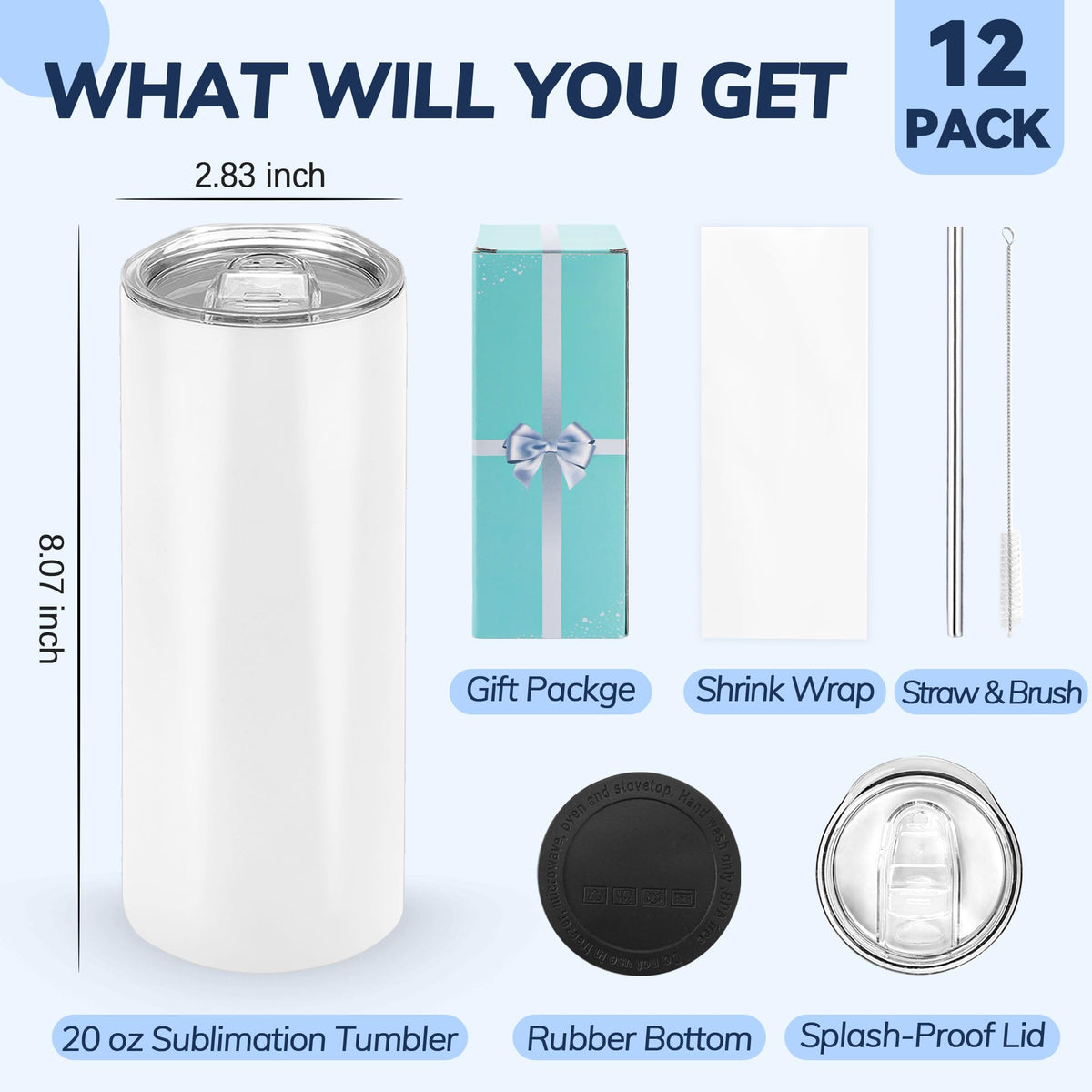 DS sublimation tumbler 20oz with splash-proof lid for on the go use
