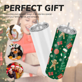 Upgraded bottom design reduces white space for vibrant prints on DS tumbler