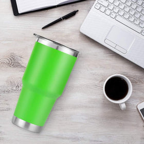D·S 30 oz green tumbler packaged set with lid and brushes