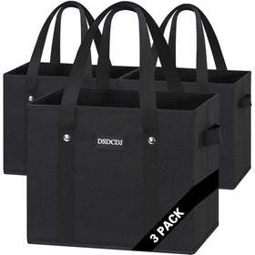 DSDCDJ 3-pack heavy-duty bags with 800D fabric for durable shopping.