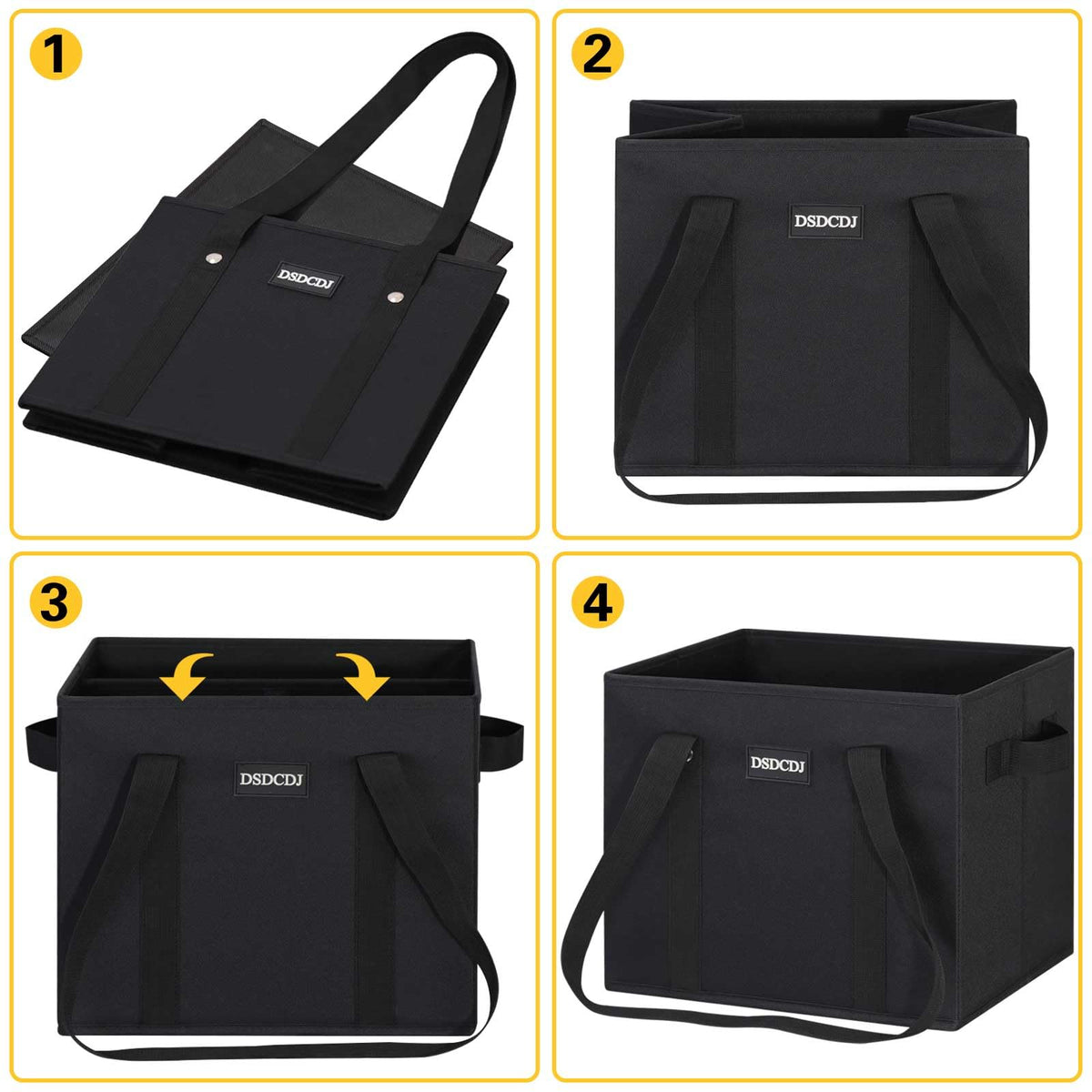 DSDCDJ easy-storage bags fold flat when not in use.
