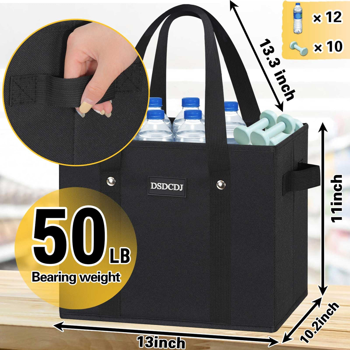 DSDCDJ large-capacity foldable bags reduce plastic use.
