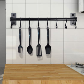 Dseap space-saving rail frees counter space and reduces clutter.