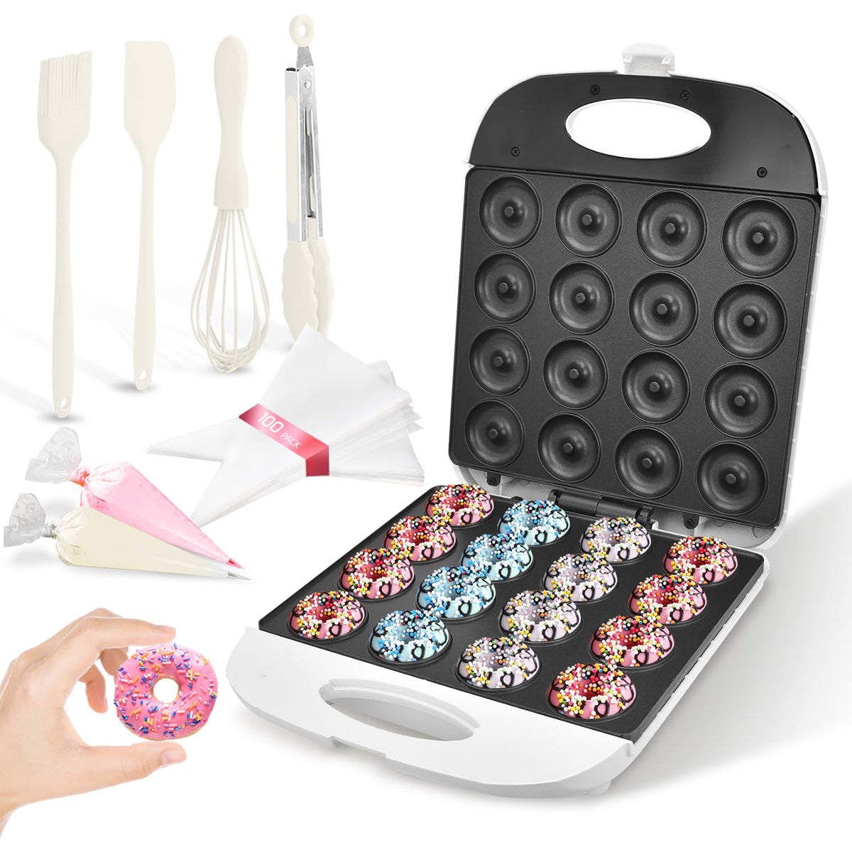 DSP All in One 2-Inch Mini Donut Maker ideal for quick snacks and entertaining